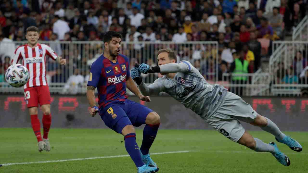 Oblak vs Barcellona - foto LaPresse