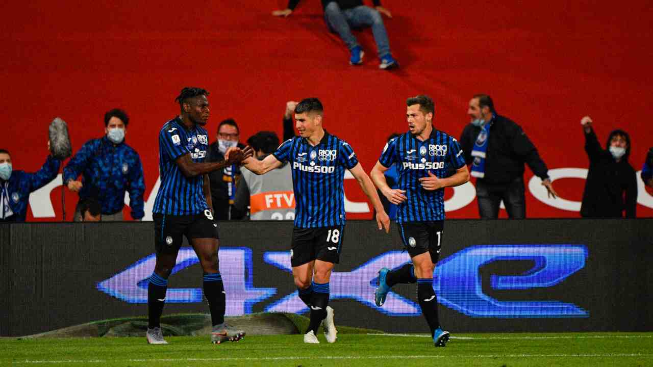 Tre giocatori atalanta -foto LaPresse