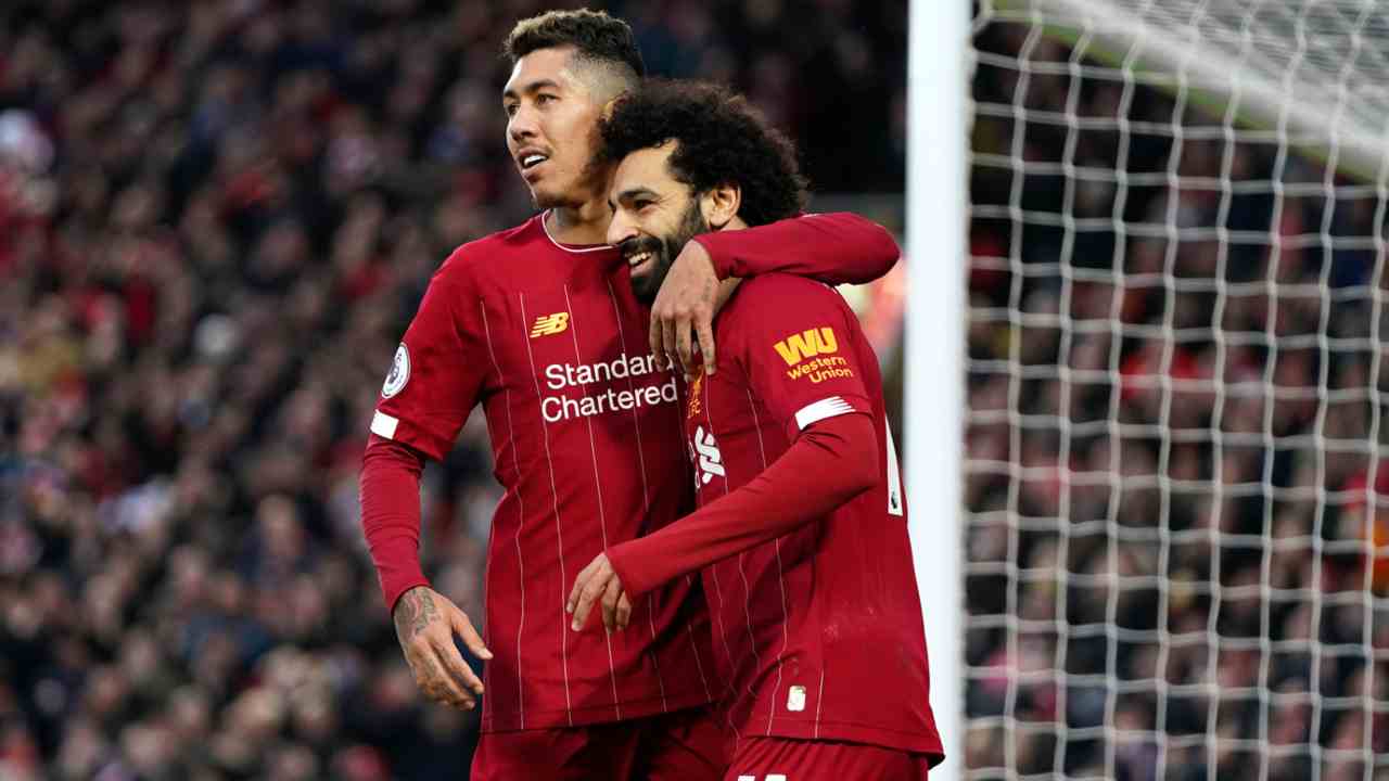 Firmino e Salah - foto LaPresse