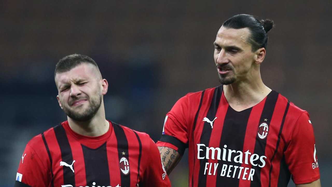 Ibra e Rebic - foto LaPresse