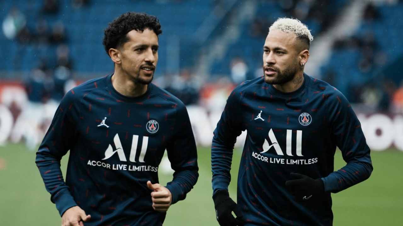 Neymar e Marquinhos - foto LaPresse