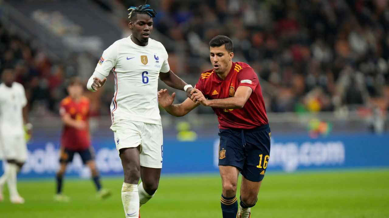 Pogba vs Spagna - foto LaPresse