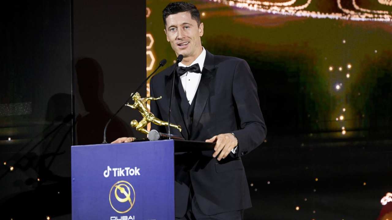 Lewandowski premiato - foto LaPresse