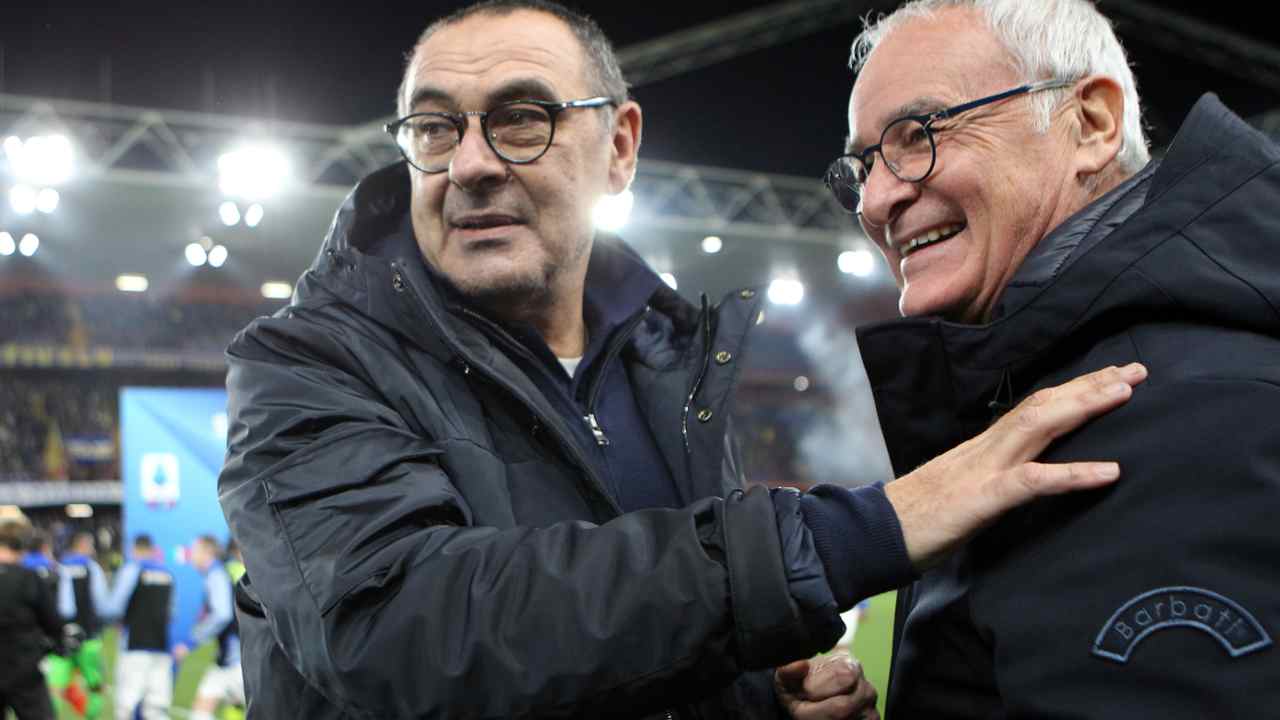 Sarri e Ranieri- foto LaPresse