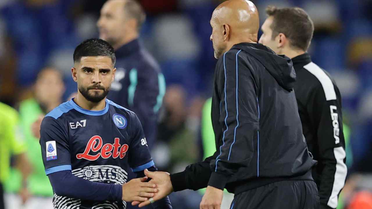 Insigne e Spalletti - foto LaPresse