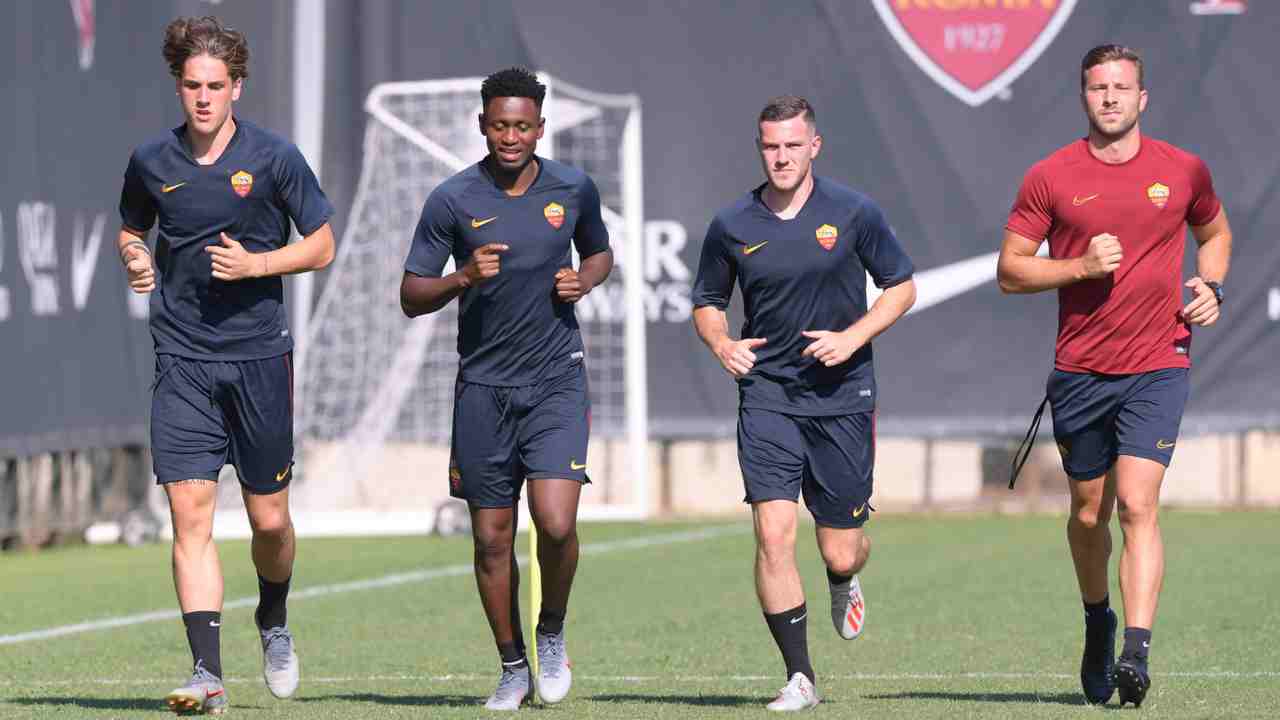 allenamento Roma - foto Lapresse