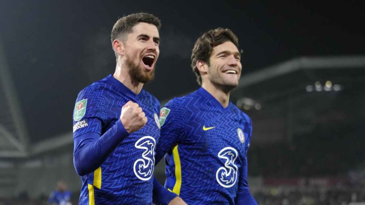 Alonso e Jorginho - foto LaPresse