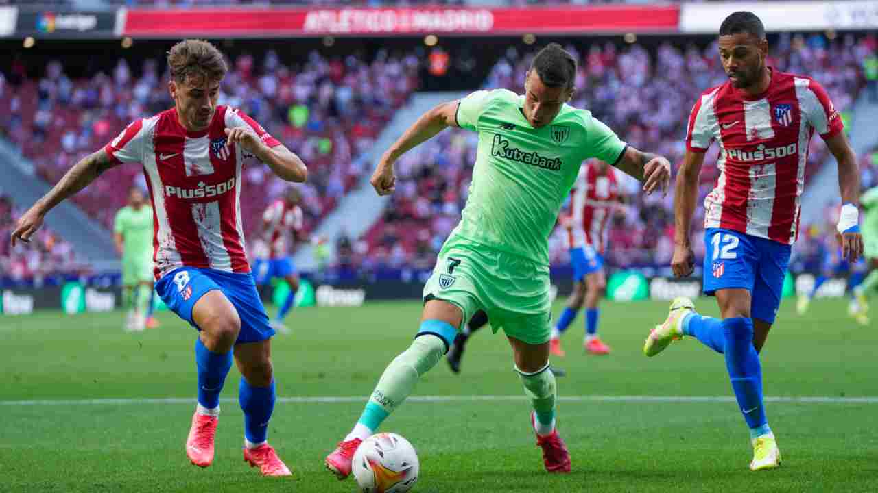 Atletico in campo foto laPresse