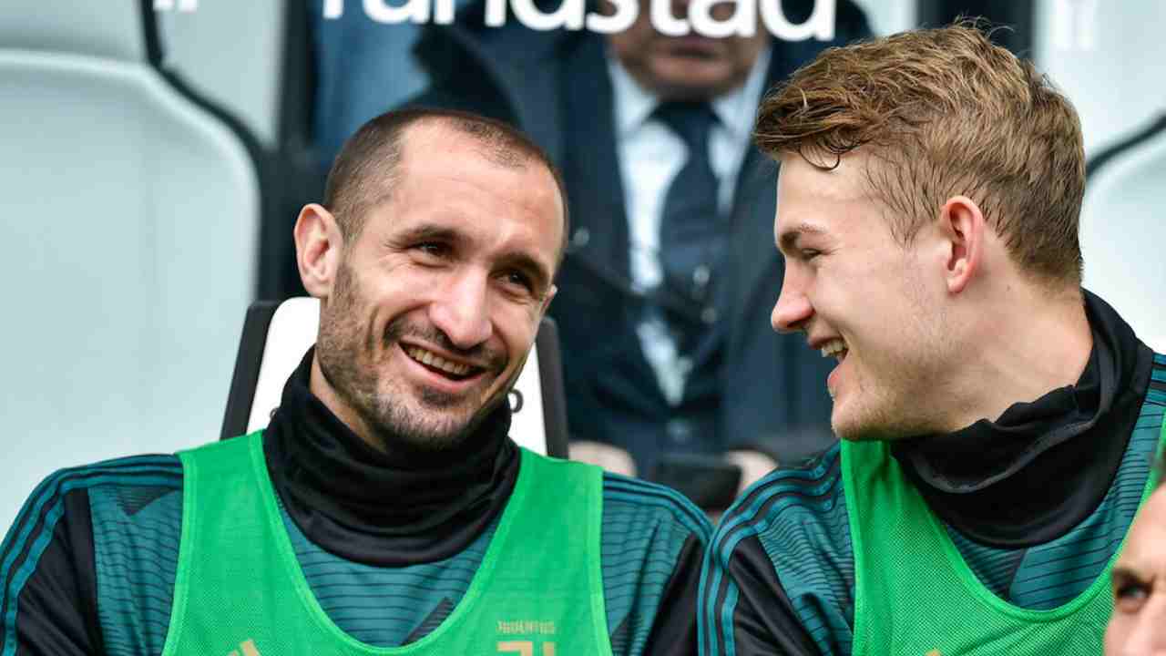 Chiellini e De Ligt - foto LaPresse