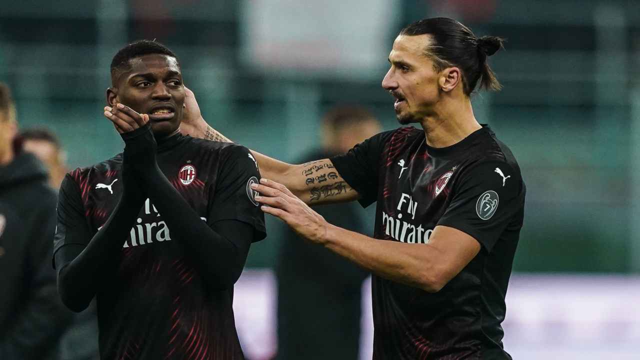 Leao e Ibra foto LaPresse