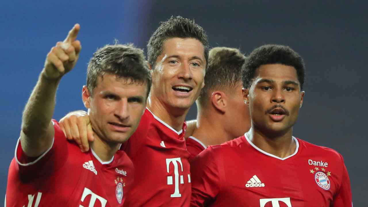 Muller, Lewandowski e Gnabry - foto LaPresse