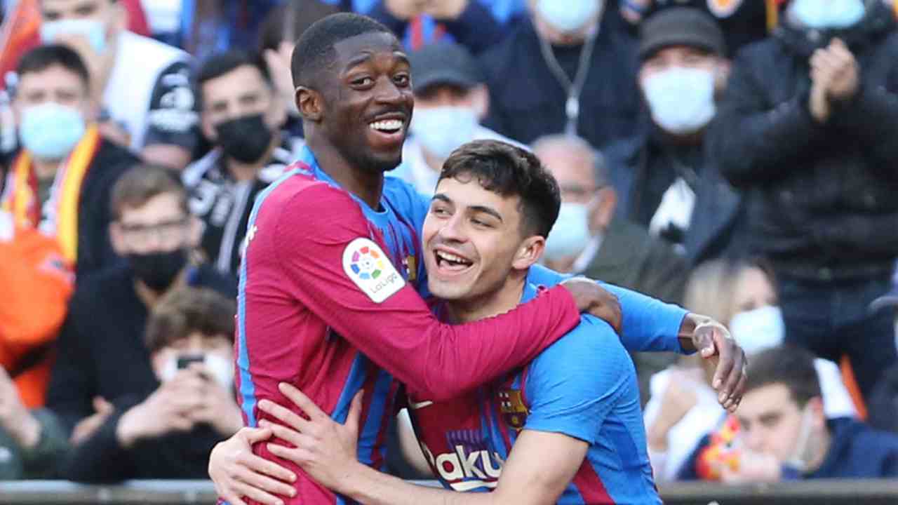 Dembele esulta foto LaPresse