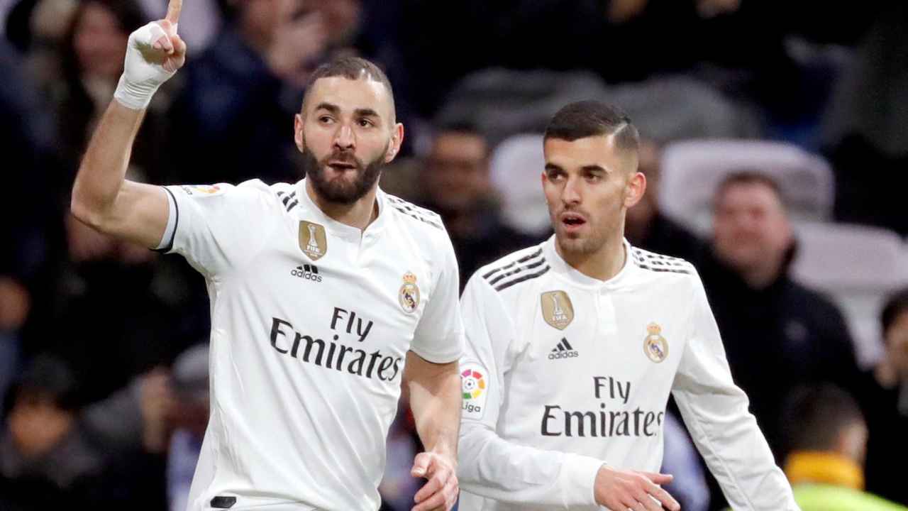 Benzema e Ceballos foto Ansa