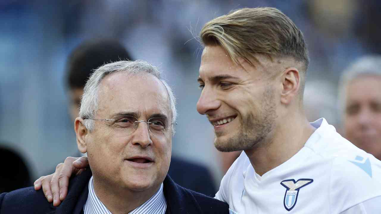 Lotito e Immobile - foto Ansa