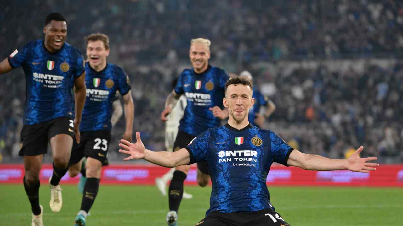 Perisic esulta foto LaPresse