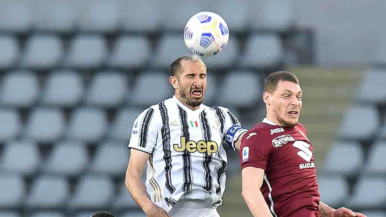 Chiellini e Belotti - foto Ansa