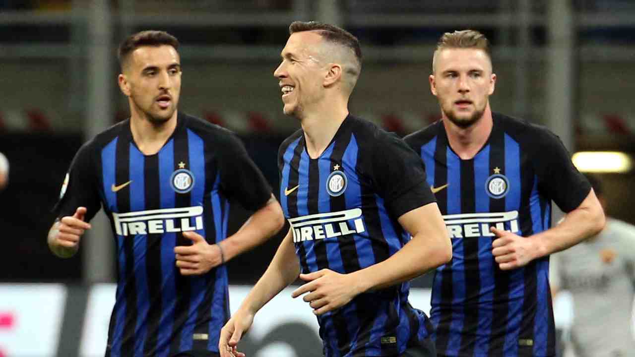 Vecino, Skriniar e Perisic  foto Ansa