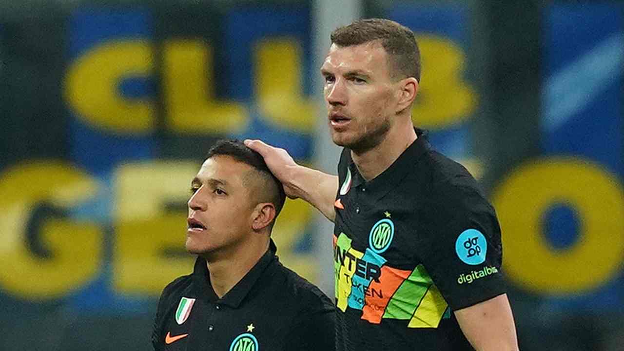 Dzeko e Sanchez - foto LaPresse