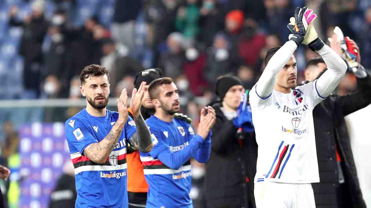 Samp sotto curva foto Lapresse