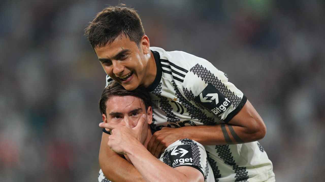 vlahovic e dybala - foto LaPresse