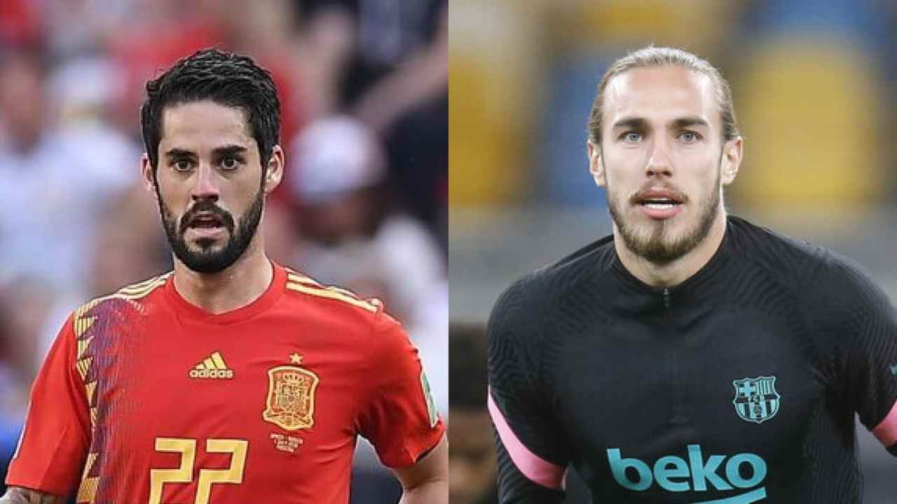 Isco e Mingueza - foto LaPresse