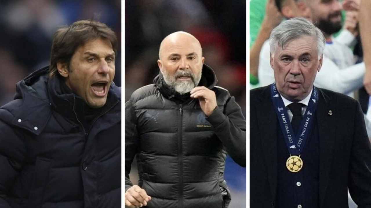 conte-sampaoli-ancelotti foto LaPresse