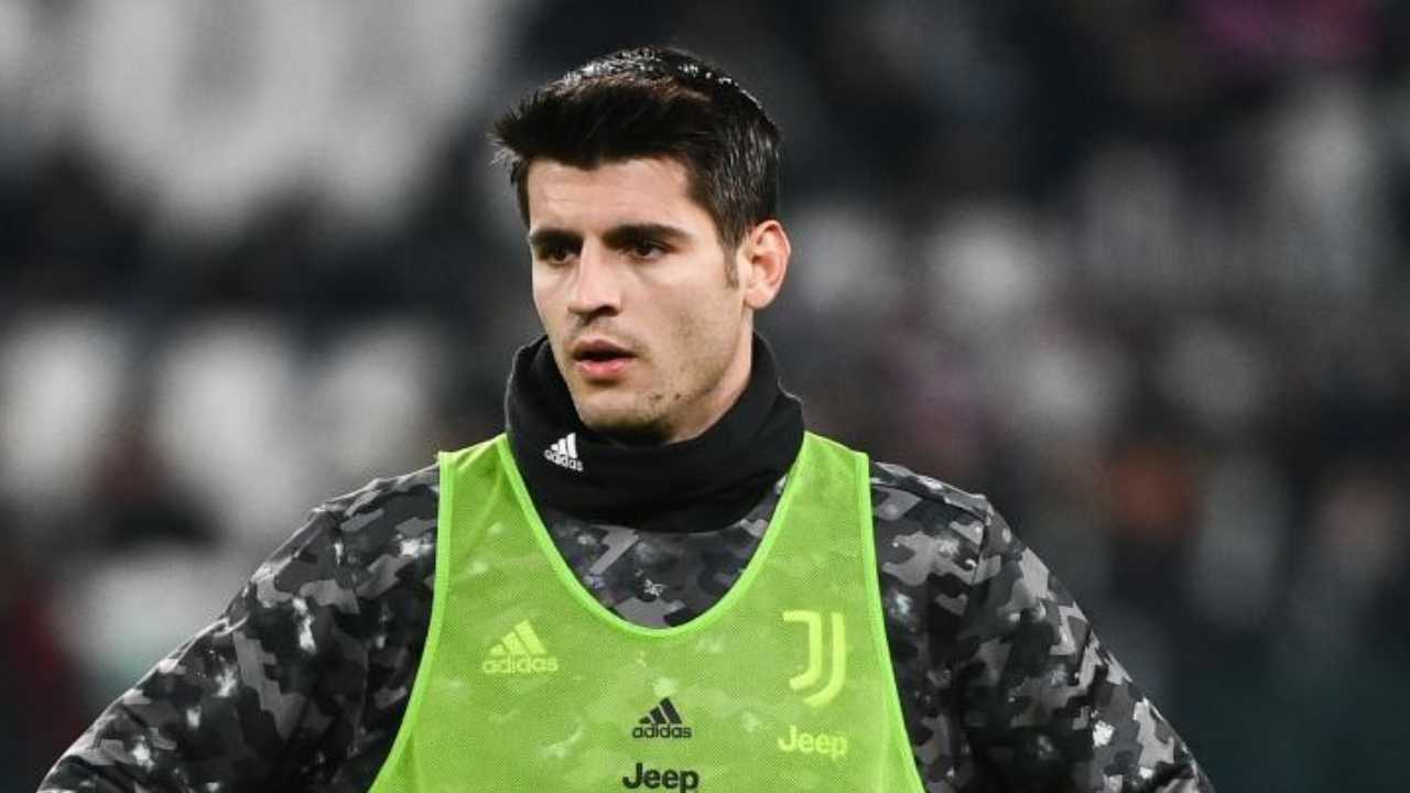 Morata in casacca -foto LaPresse